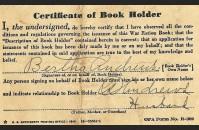 Ration book one, back