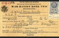 Ration book two, front